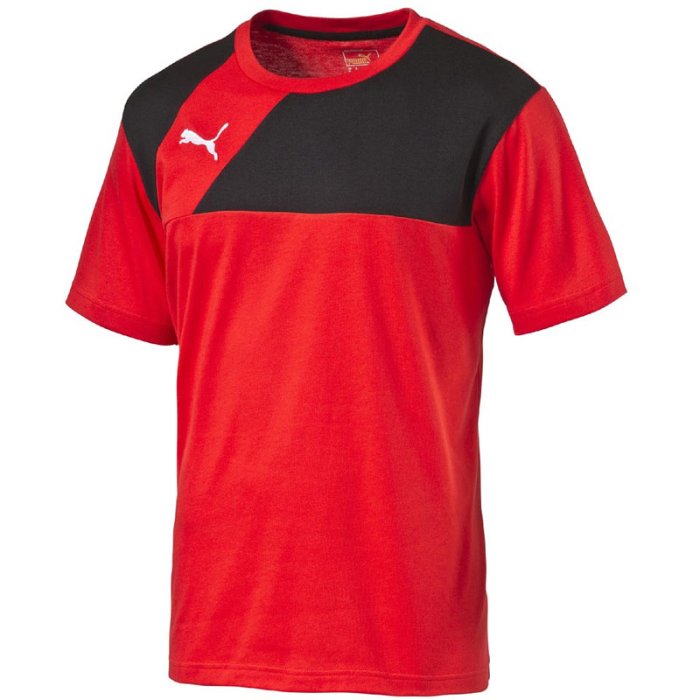 Puma Esquadra Leisure T-Shirt - puma red-black - Gr. l