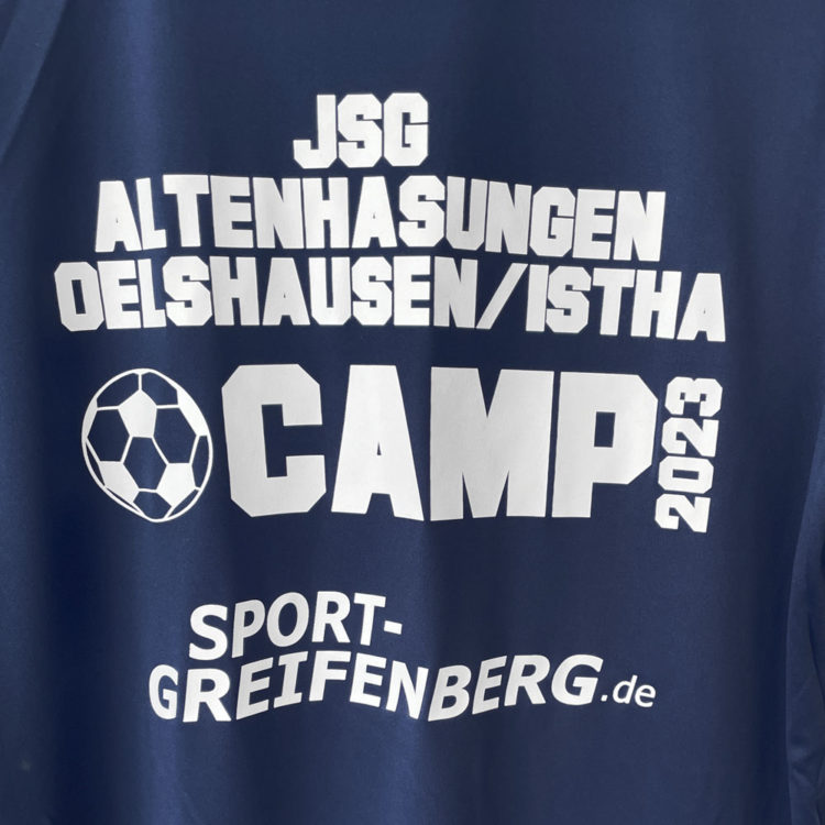 Die Fußball Camp Shirt Grafik für die Trikot Shirts