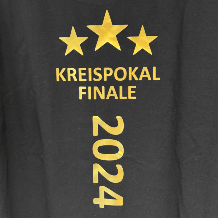 schwarze Kreispokal Final Shirts mit Druck