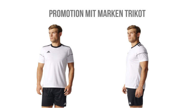 Promotion mit Marken Trikots von adidas 