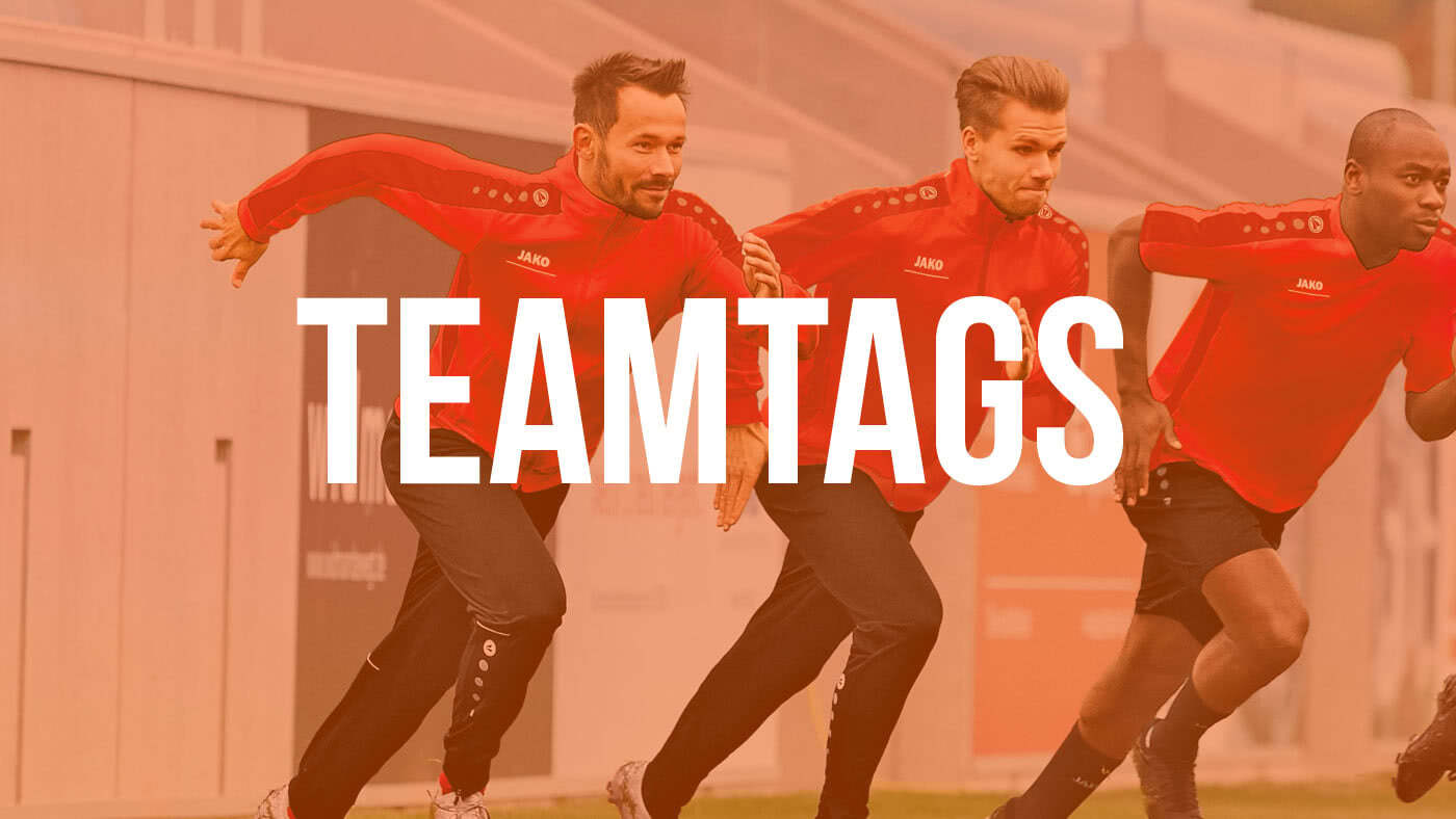 Die eigene Trainingsbekleidung mit den Teamtags zusammenstellen.