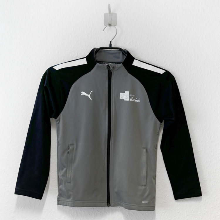 Puma Voltigier Team Jacke in grau mit Logo Bedruckung