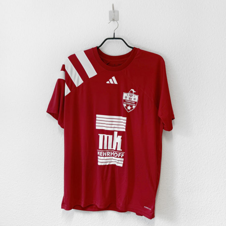 das rote adidas Fortore 23 Trikot mit Druck in weiß