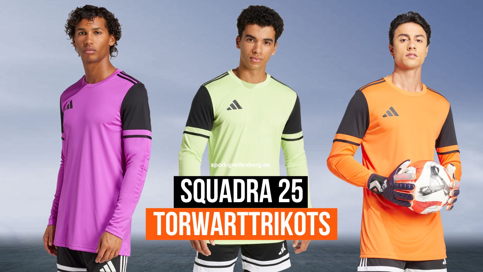 Die adidas Squadra 25 GK Torwart Trikots in grün, pink und orange