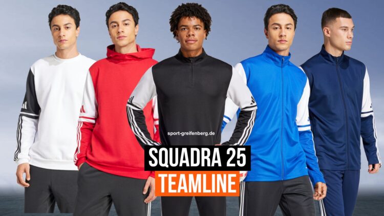 Die adidas Squadra 25 Teamsport Kollektion aus dem Teamwear Katalog