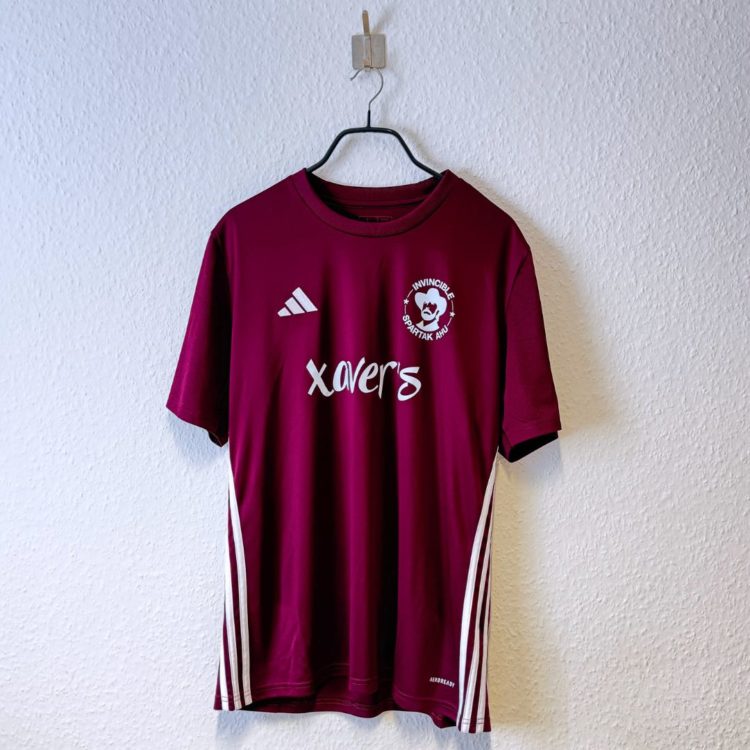 adidas Trikots maroon mit Druck in weiß