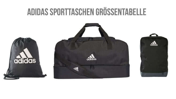 Die Sporttaschen Größen der adidas Tiro 19 Teambag und der adidas Tiro 19 Teambag mit Bodenfach