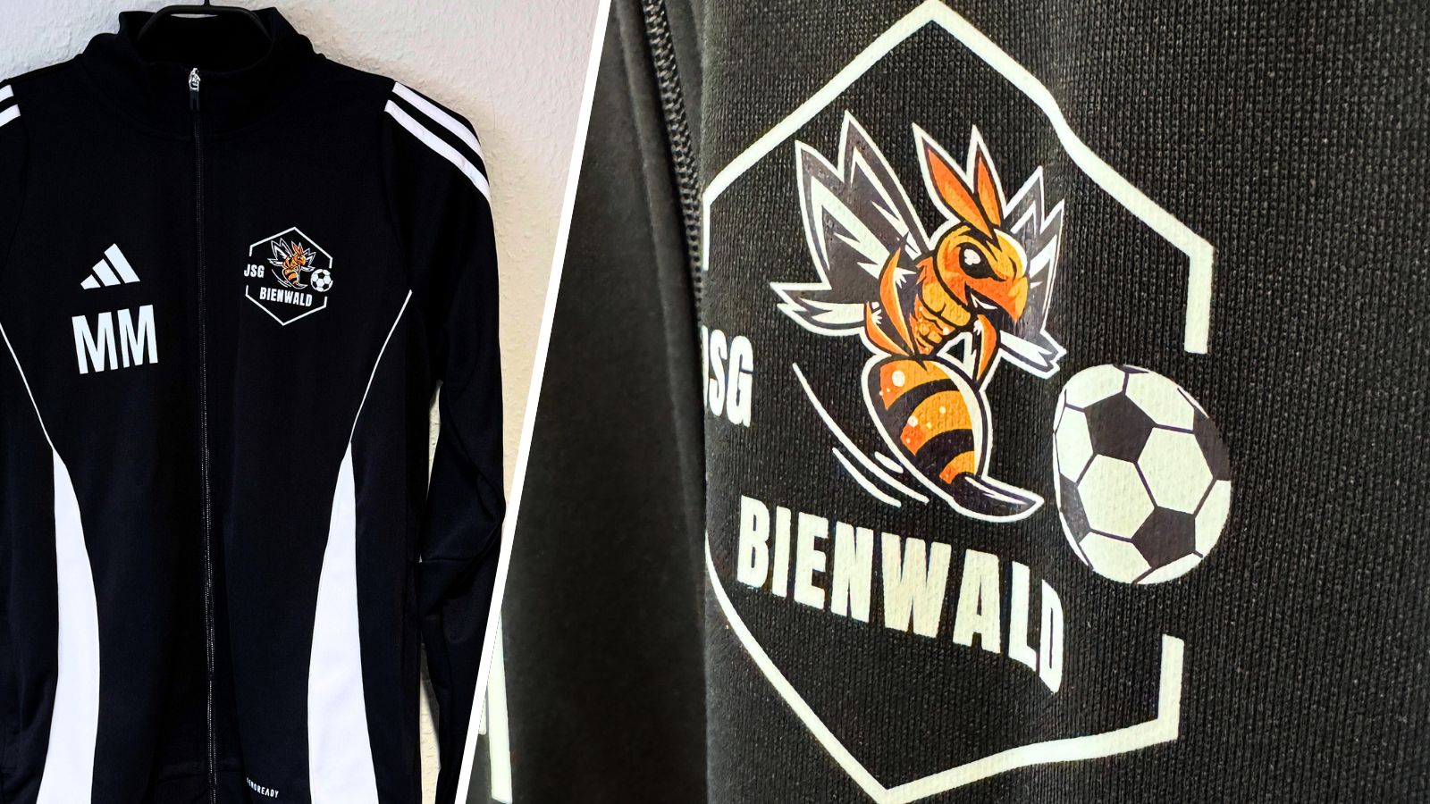 schwarze adidas Trainingsjacken mit Logo Bedruckung