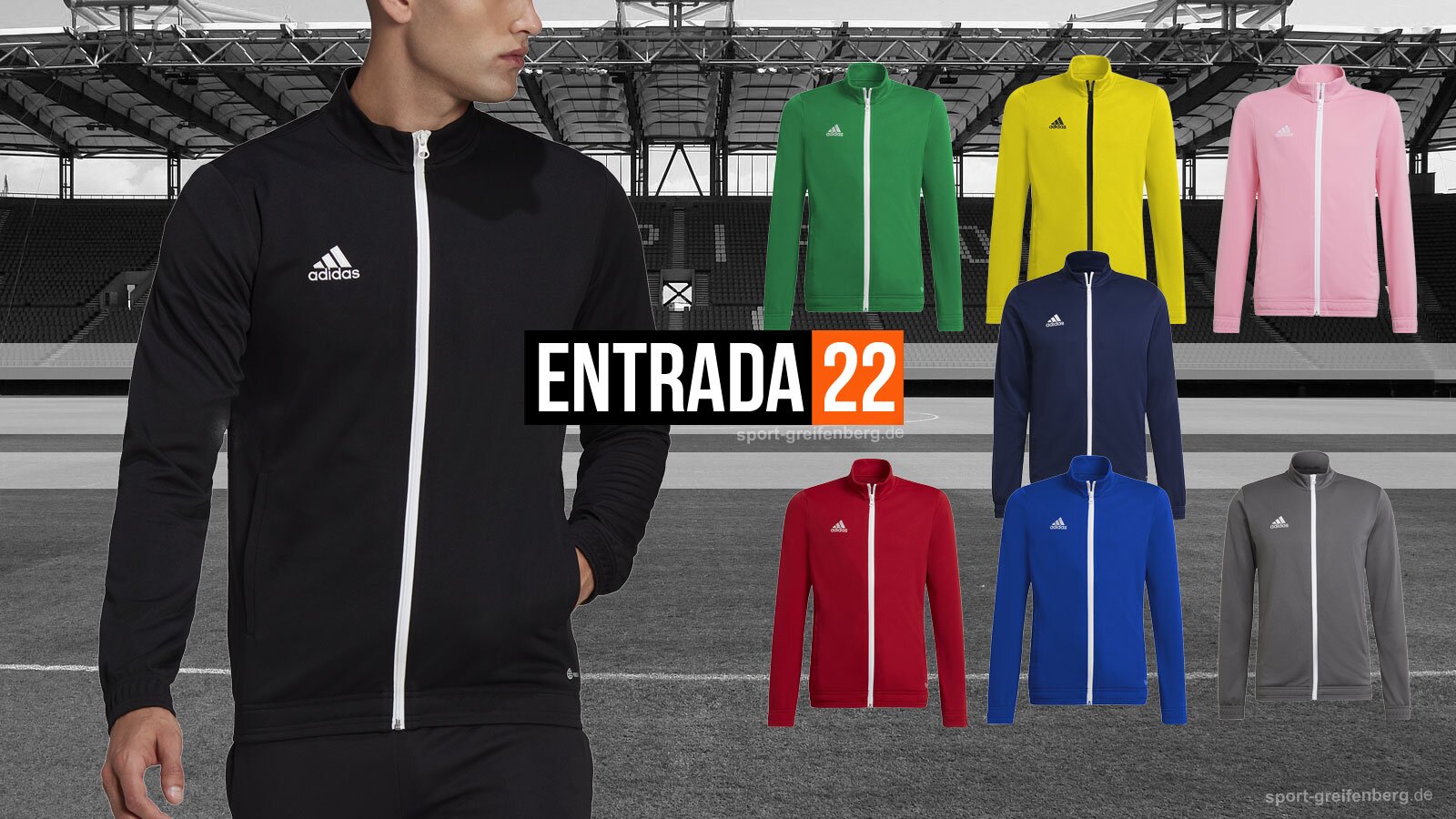 voller Fokus auf das adidas Logo mit der Entrada 22 Teamline zu günstigen Teamsport Preisen