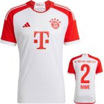 adidas FC Bayern Trikot 2023/2024 Home mit Nummer + Name - Erw - Gr. M